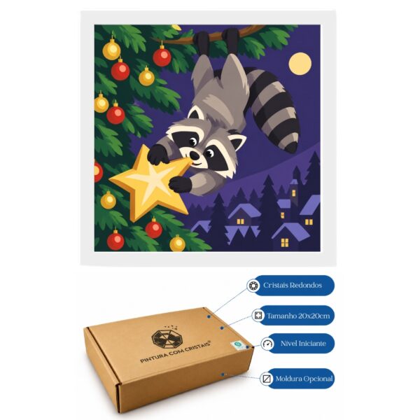 20x20cm - O Furto da Estrela - Kit Pintura com Cristais