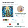 20x20cm - Árvore de Natal Vitral - Kit Pintura com Cristais
