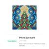 20x20cm - Árvore de Natal Vitral - Kit Pintura com Cristais