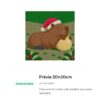20x20cm - Capivara Soneca Natalina - Kit Pintura com Cristais
