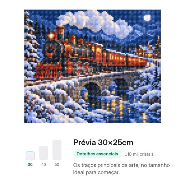 Expresso de Natal Nevado – Kit Pintura com Cristais
