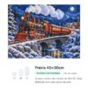 Expresso de Natal Nevado – Kit Pintura com Cristais