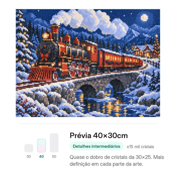 Expresso de Natal Nevado – Kit Pintura com Cristais