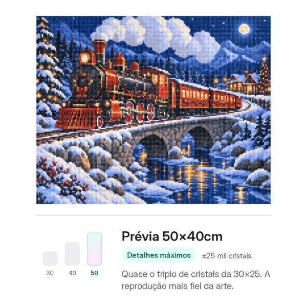 Expresso de Natal Nevado – Kit Pintura com Cristais
