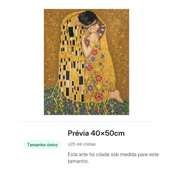 O Beijo por Gustav Klimt – Kit Pintura com Cristais