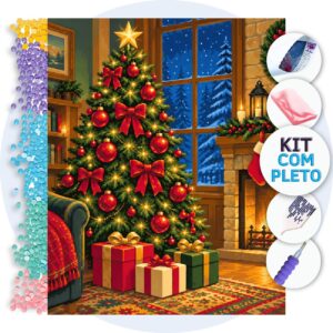 Noite de Natal Aconchegante – Kit Pintura com Cristais