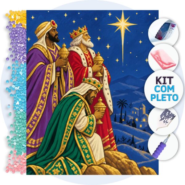 Os Três Reis Magos – Kit Pintura com Cristais