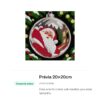 20x20cm - Papai Noel Refletido - Kit Pintura com Cristais