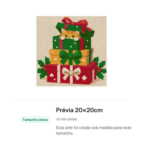 20x20cm - Presente Inusitado - Kit Pintura com Cristais