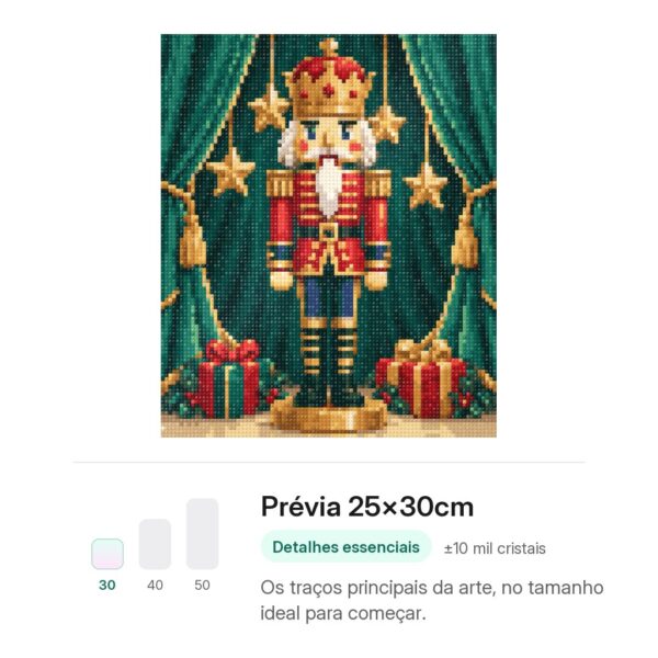 Quebra Nozes Natalino – Kit Pintura com Cristais