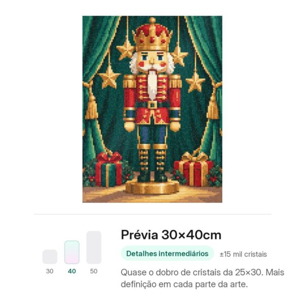 Quebra Nozes Natalino – Kit Pintura com Cristais
