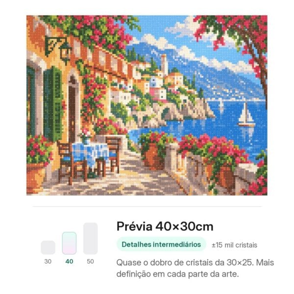 tarde-na-costa-italiana-mockup-40x30cm-20261001183533 Tarde na Costa Italiana - Kit Pintura com Cristais