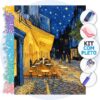 Terraço do Café à Noite por Vincent van Gogh – Kit Pintura com Cristais